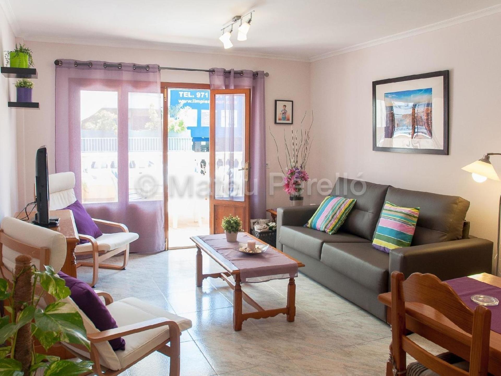 Wohnung In Son Baulo Mit Terrasse, Garten Und Grill Can Picafort  Bagian luar foto
