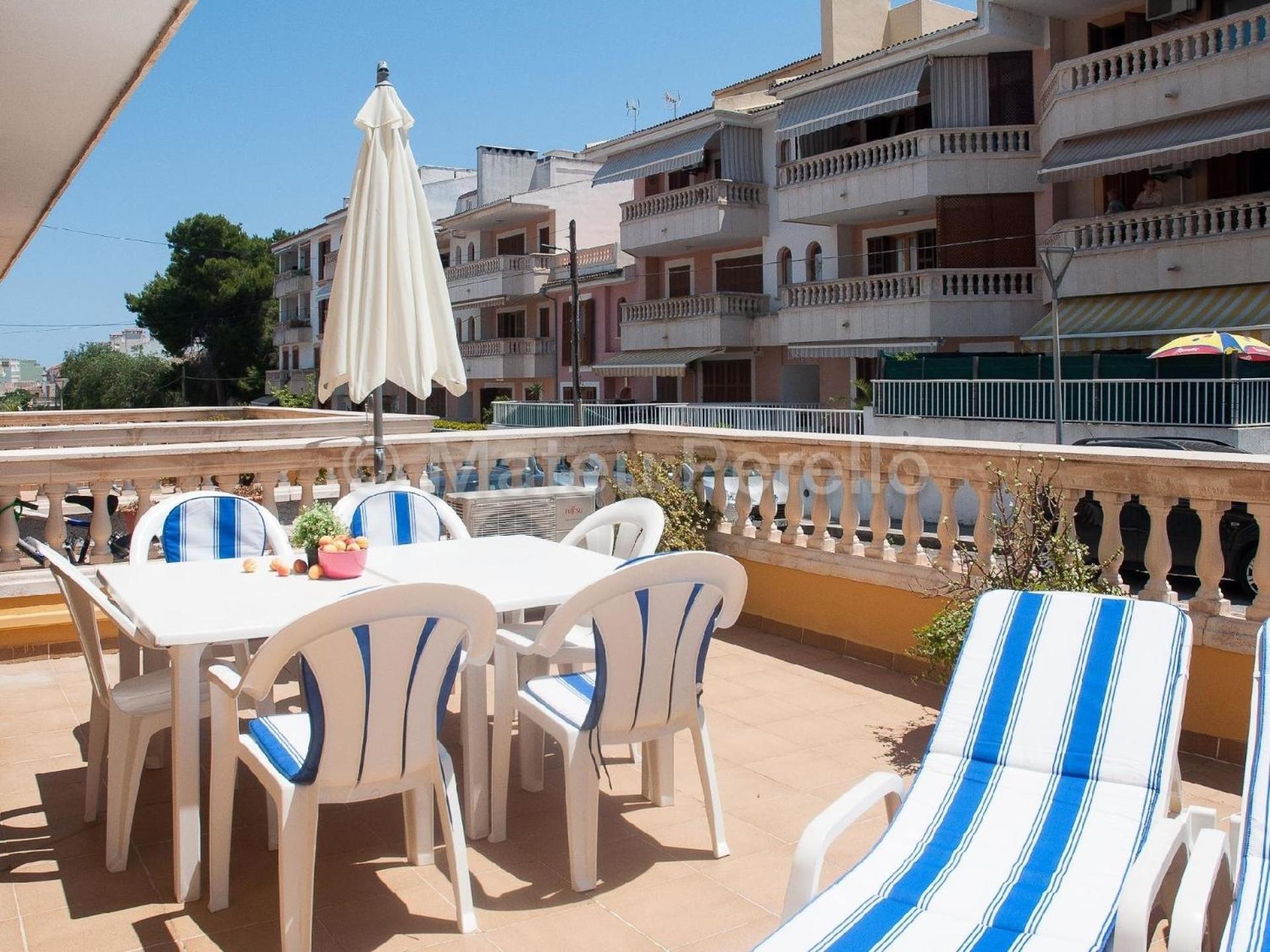 Wohnung In Son Baulo Mit Terrasse, Garten Und Grill Can Picafort  Bagian luar foto